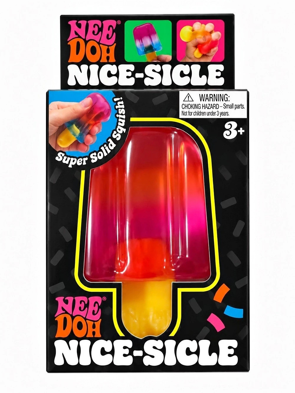 Nee Doh Nice-Sicle Fidget Toy Pink Yellow NWT